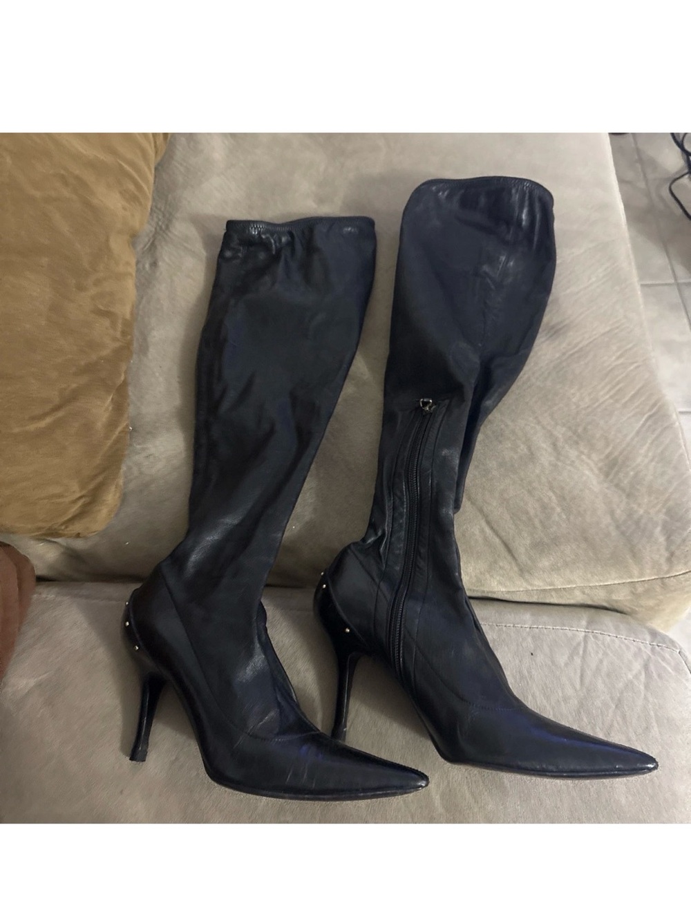 Gucci Tom Ford Era  Over-the-Knee Boot  Leather. Size 35.5 EU Size Made In Italy
